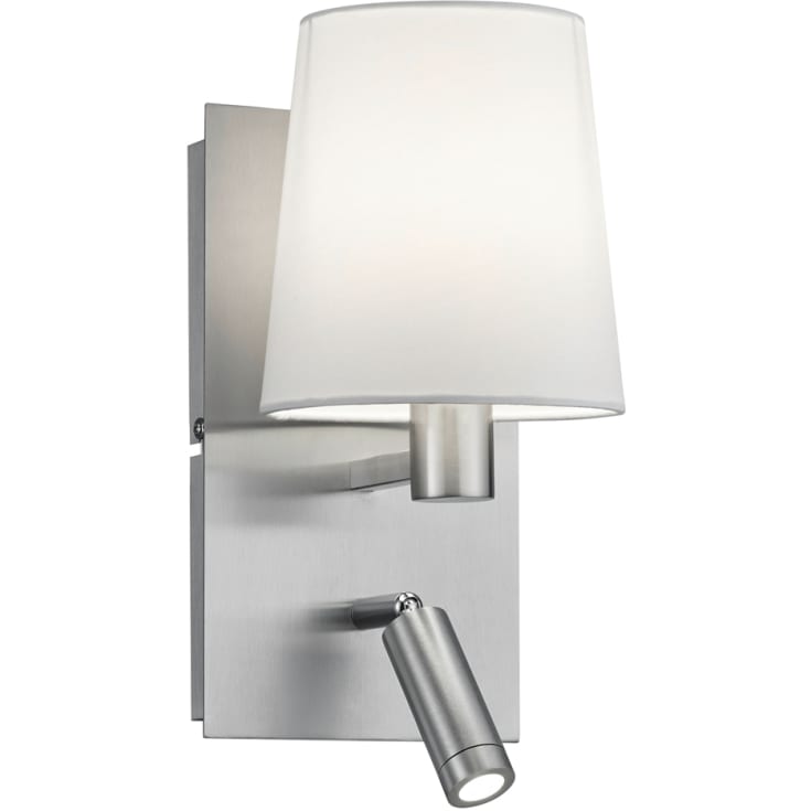 Trio Lighting Marriot vägglampa, borstas stål/vit