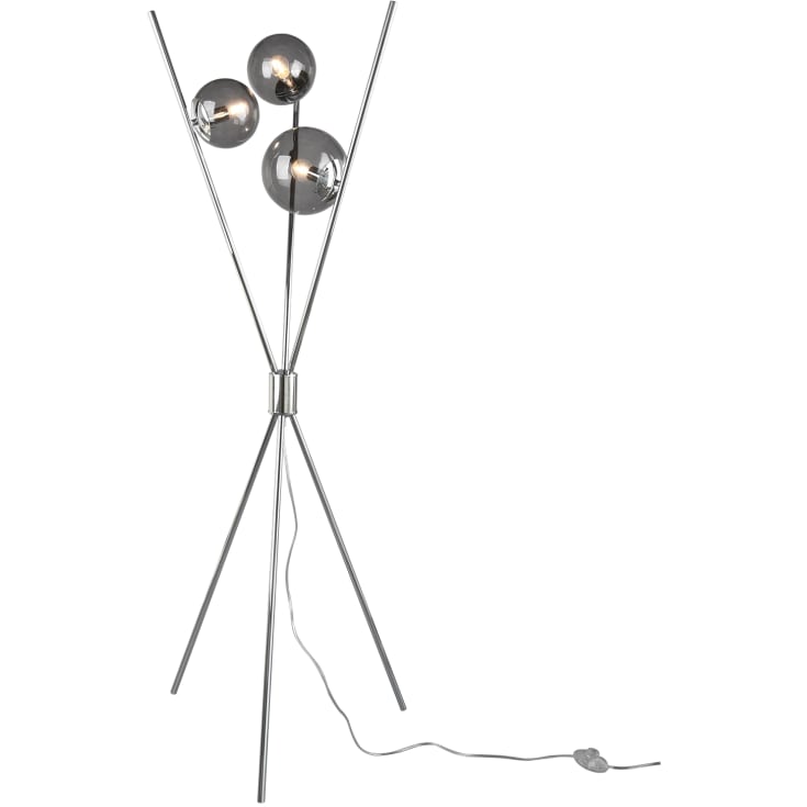 Trio Lighting Lance golvlampa, krom