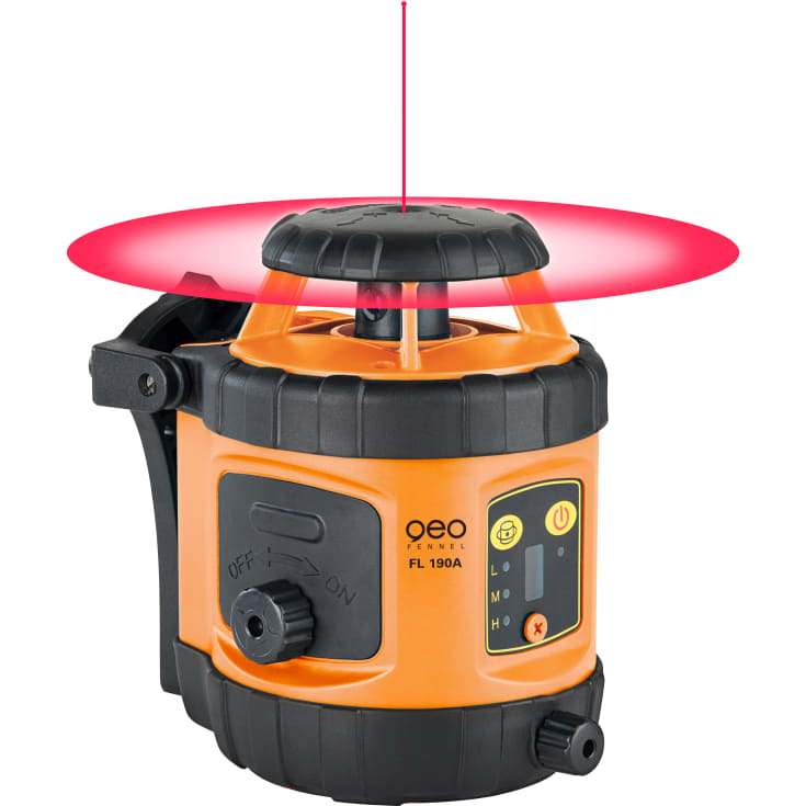 Geo Fennel FL190 rotationslaser med FR45 modtager, rød