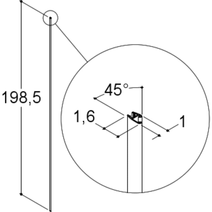 Dansani Match magnetliste, brusevæg, mat sort