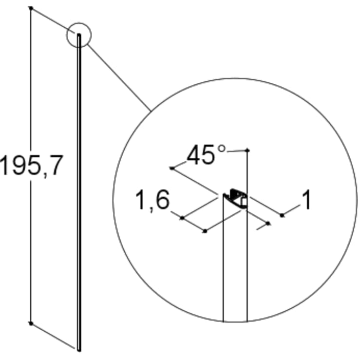 Dansani Match magnetliste, brusedør, mat sort