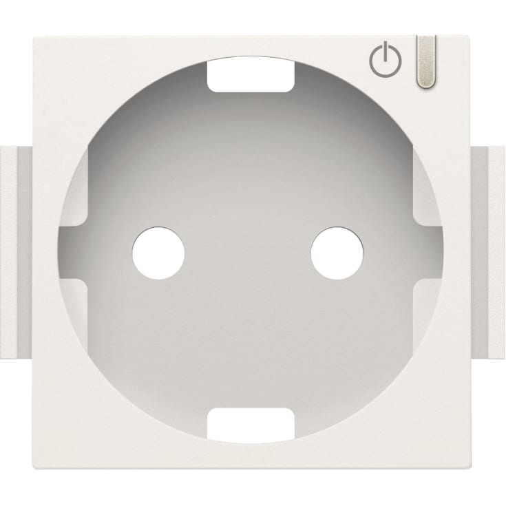 Afdækning til Smart stikkontakt med sidejord, hvid