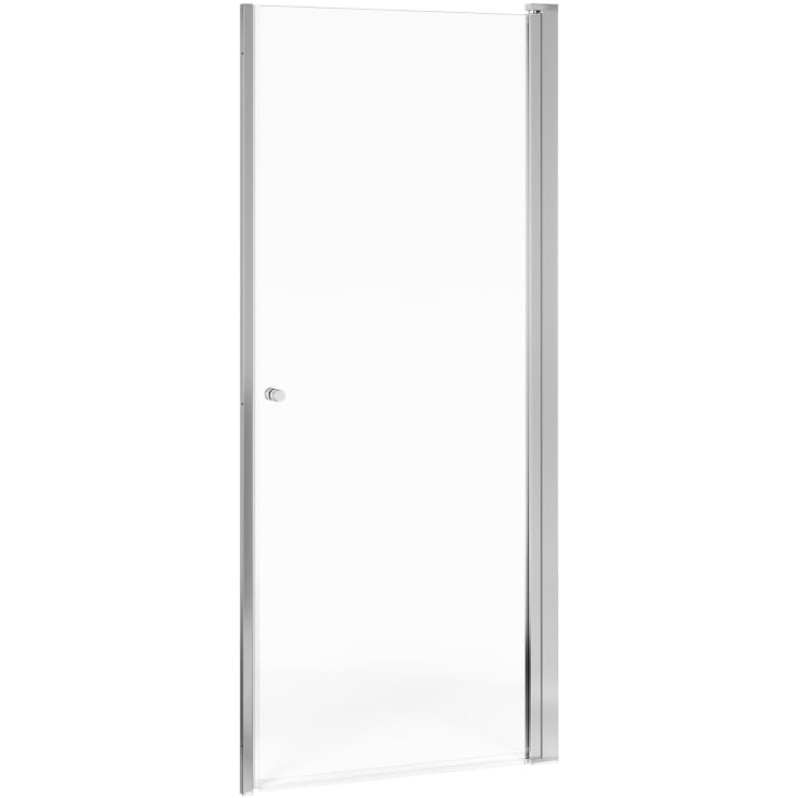 Gustavsberg Square brusedør, niche, 89,6 cm, klart glas, krom profil