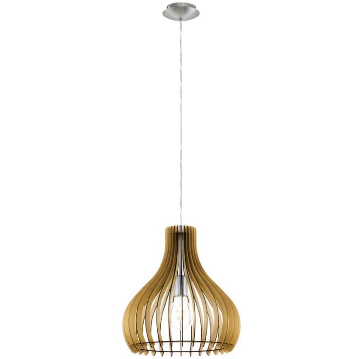 Eglo Tindori pendellampa, lönn, Ø38 cm