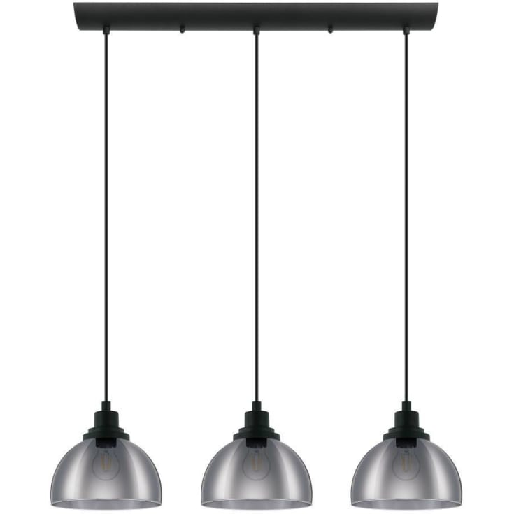 Beleser lang L905 sort/røg, E27, 3X60W