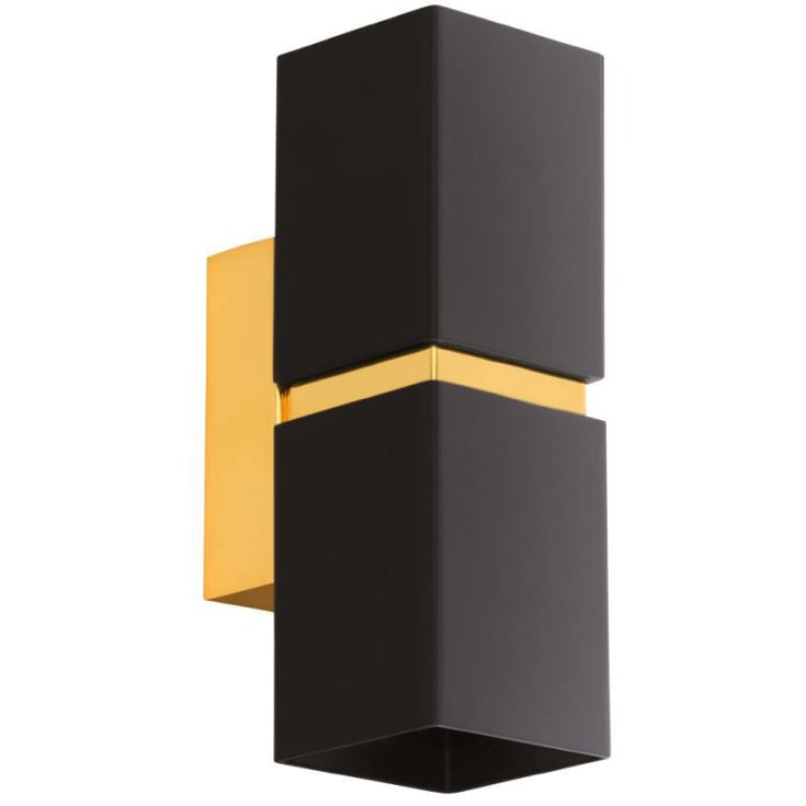 Passa Væg L55 sort/guld, GU10, 2X3W, 3000K
