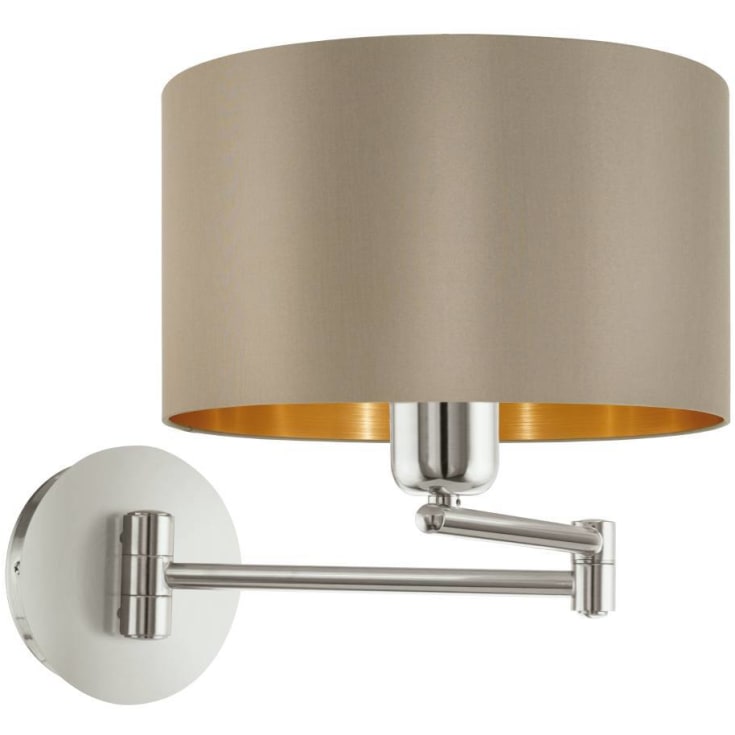 Maserlo Væg Ø230 taupe/guld, E27, 60W