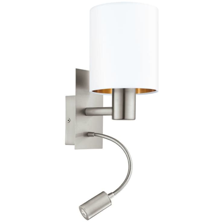 Pasteri Væg L150 hvid/kobber, E27;Led, 40W;3,5W