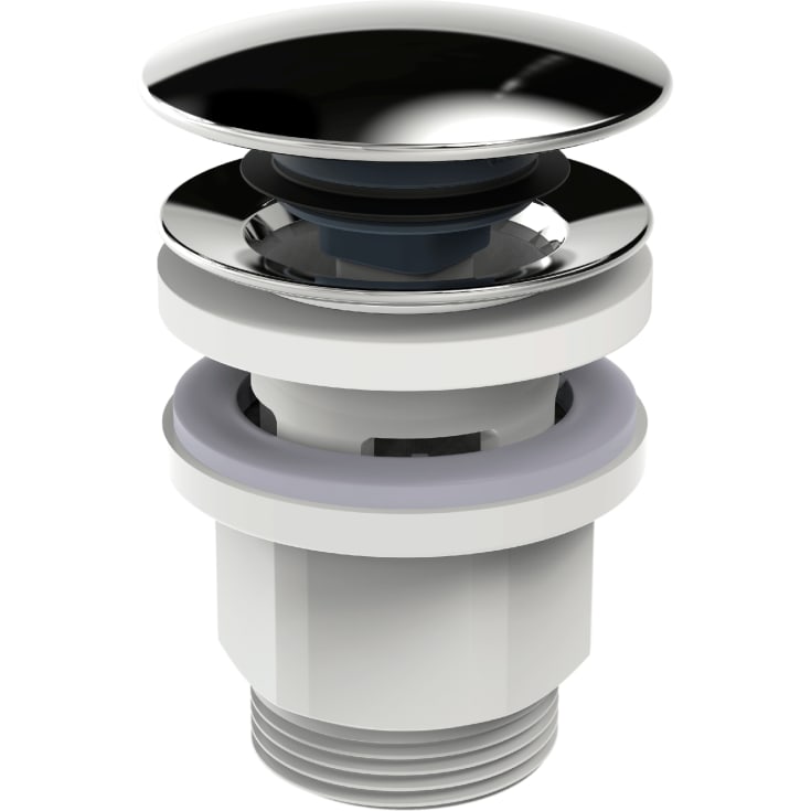 Oras bunnventil, push-open, krom