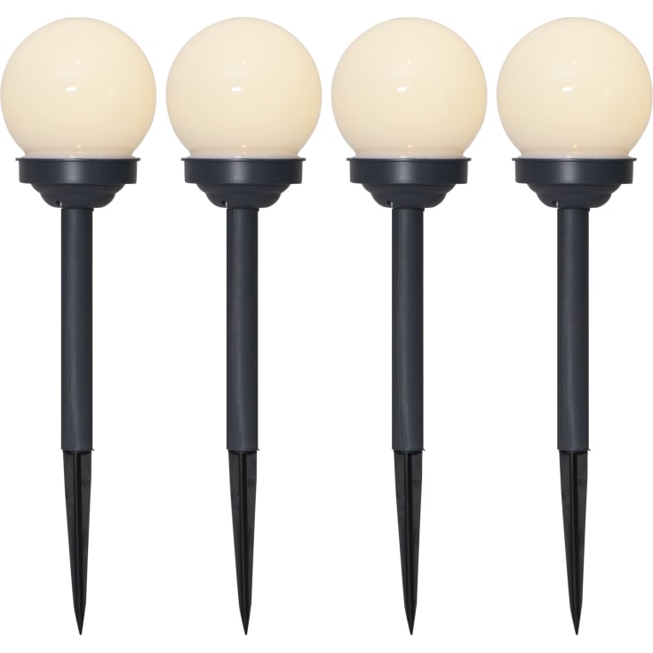 Star Trading Globus solcelle bedlamper, 4-pak