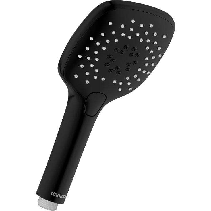 Hånddusj i furu med 3 innstillinger og Rub Clean. Kjedelig svart