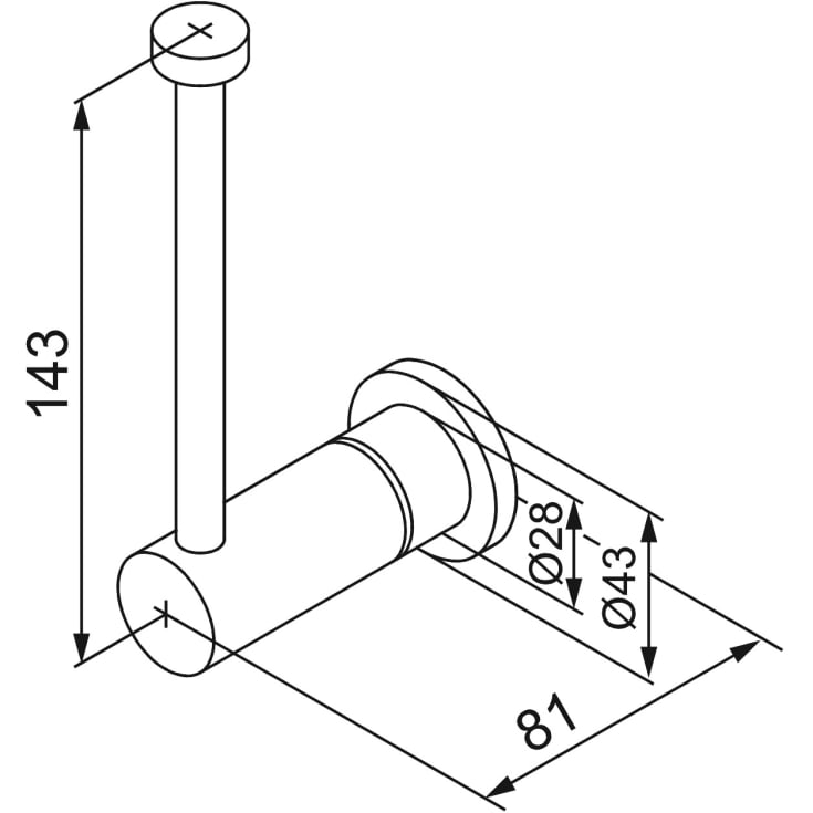 Mora Inxx II reservpappershållare, krom