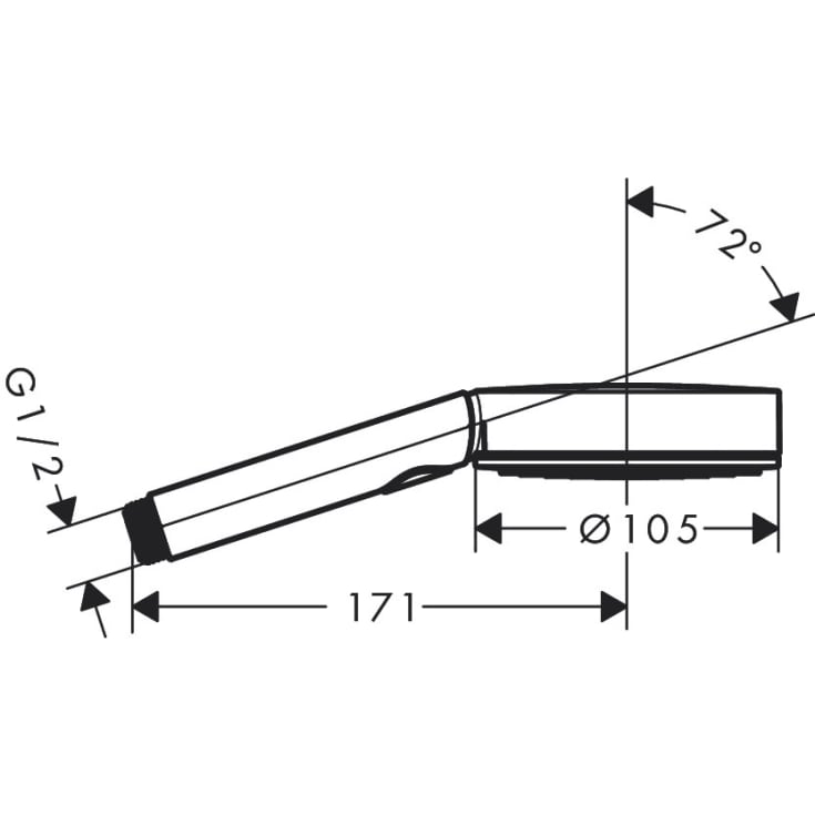 Hansgrohe Pulsify hånddusj ø105mm med 3jet, matt sort