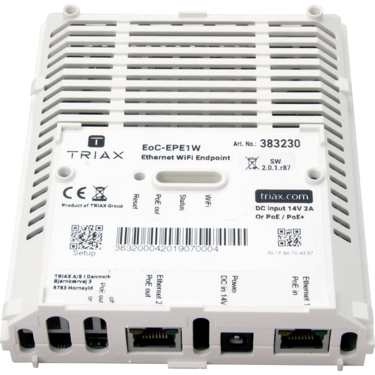 TRIAX EoC CAT-ändpunkt med Wifi, PoE
