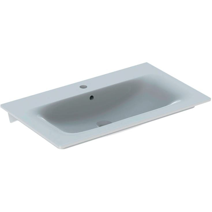 GEBERIT håndvask 800x480x168mm hh midt m/overl t/møbel porcelæn