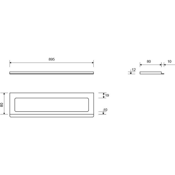 Unidrain 1500 ramme, 900 mm, højde 12 mm