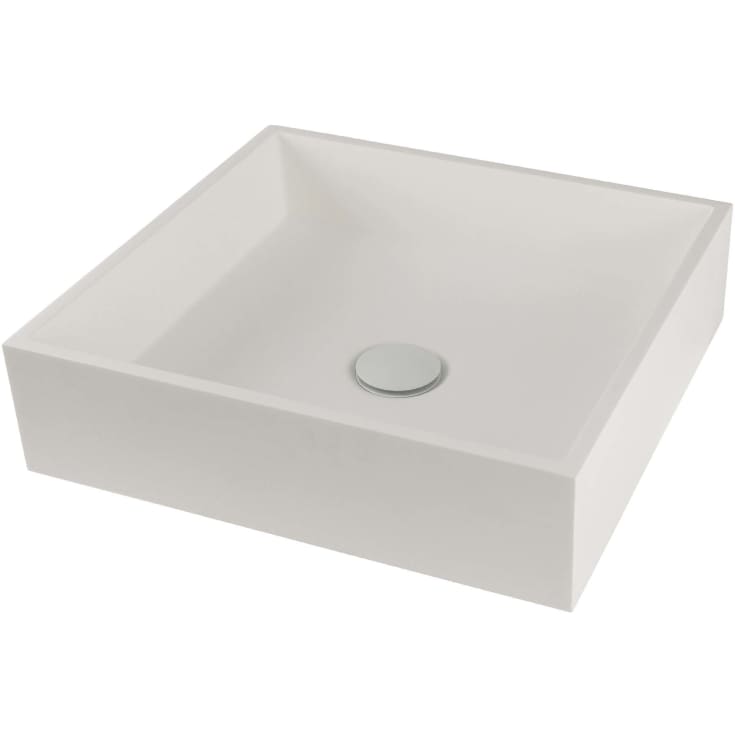 Lavabo Solid Surface håndvask, 40x37 cm, hvid