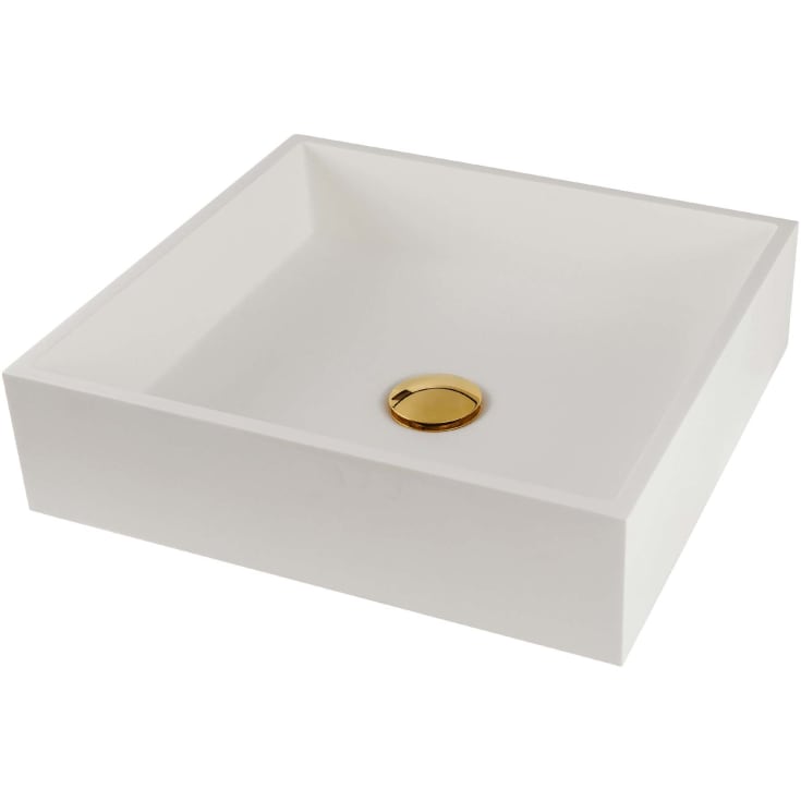 Lavabo Solid Surface tvättställ, 40x37 cm, vit