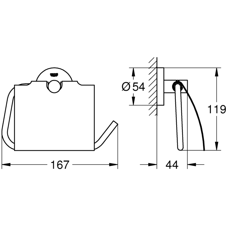 Grohe Essentials toiletpapirholder