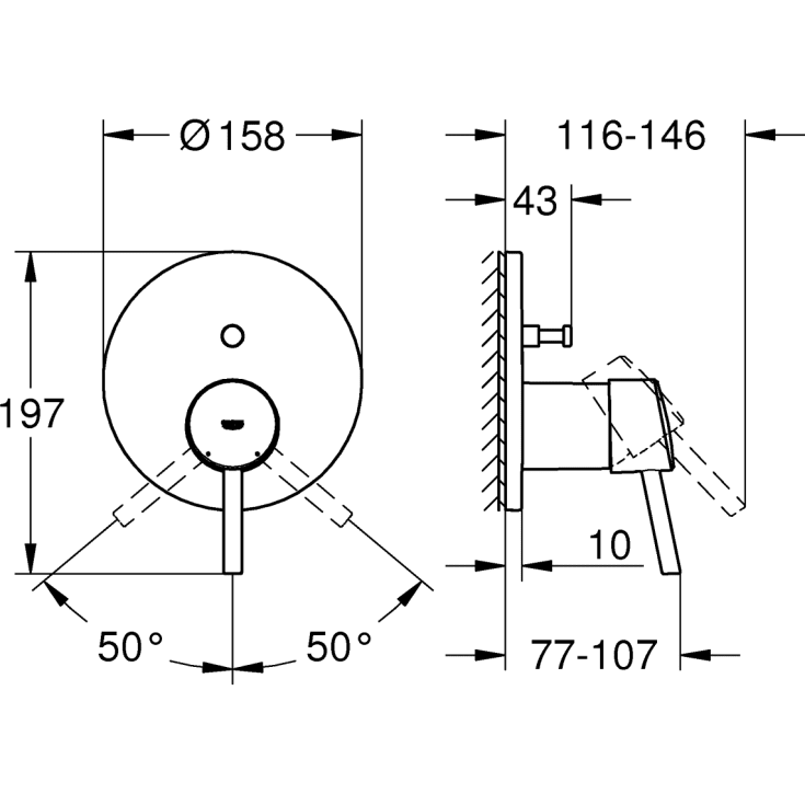 Grohe Concetto kararmatur, krom