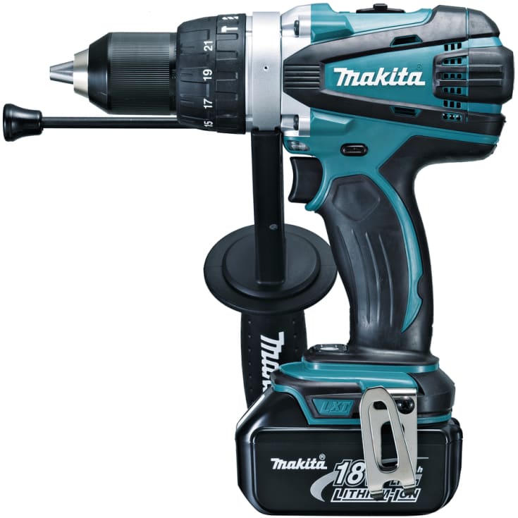 Makita DHP458 slagboremaskine m. 3 x 18V/4,0Ah batterier