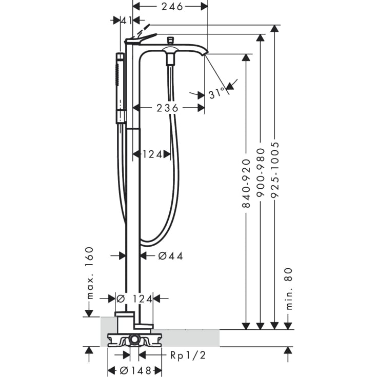 Hansgrohe Vivenis 110 håndvaskarmatur, krom