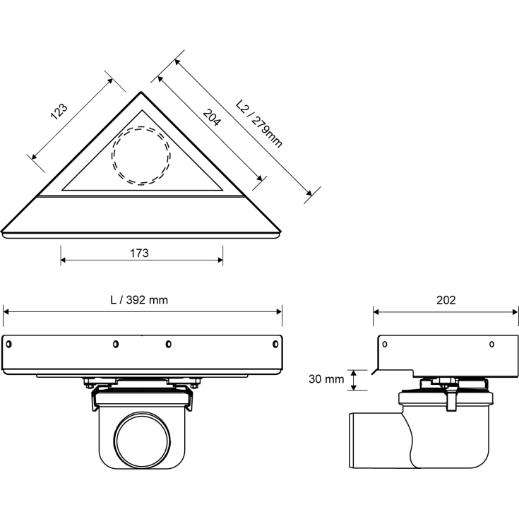 Unidrain Highline Custom hjørneafløb