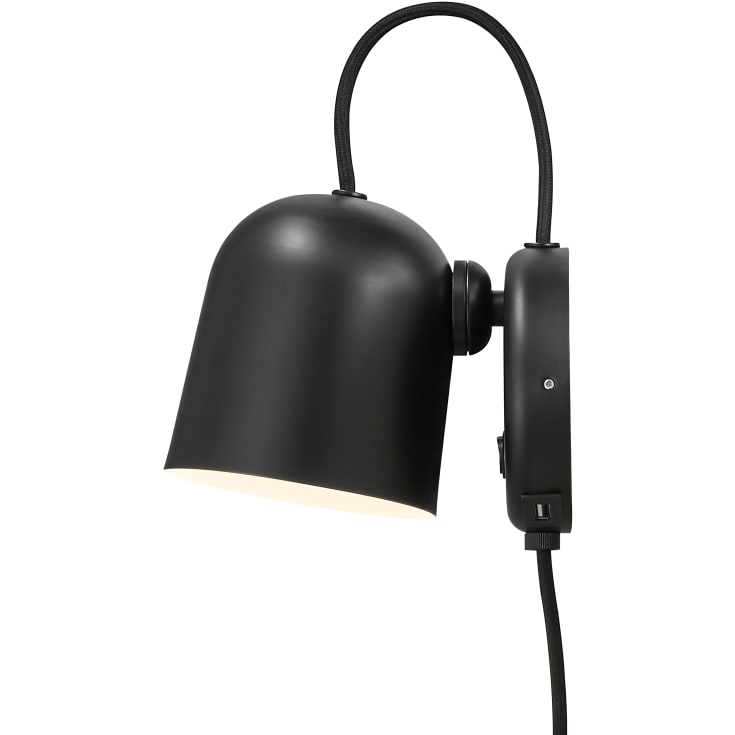 Dftp Angle væglampe med USB, sort