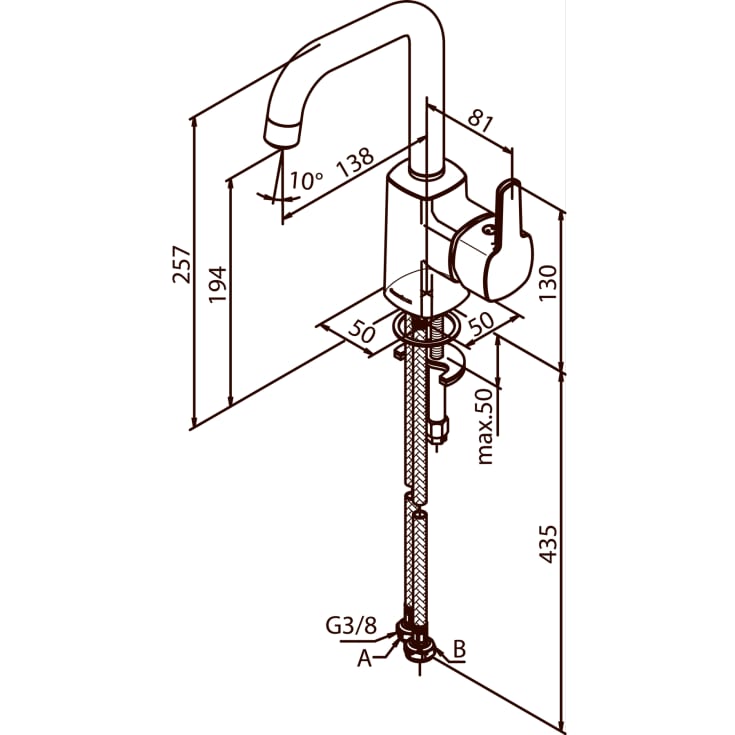 Damixa Pine håndvaskarmatur, krom