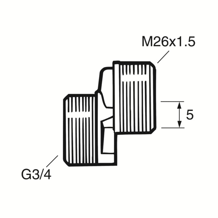 GBG EKSENTERKOPPLING 5 CC M26X