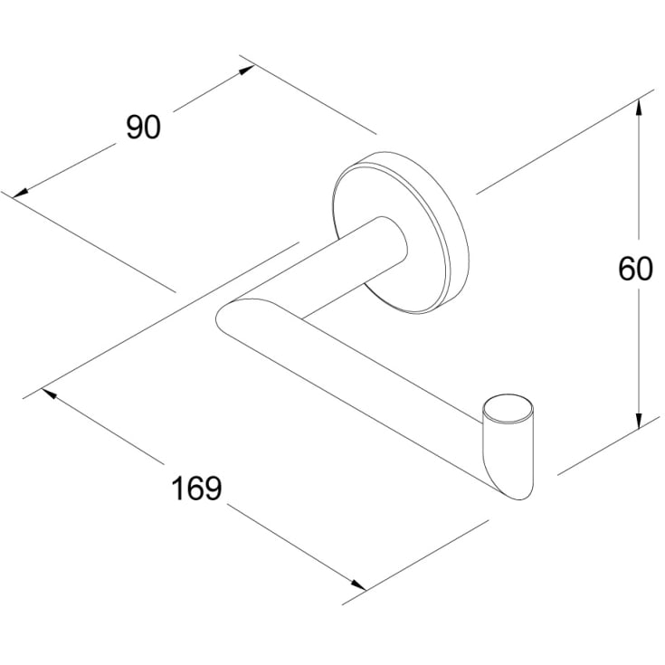 Gustavsberg Round toalettrullholder, krom