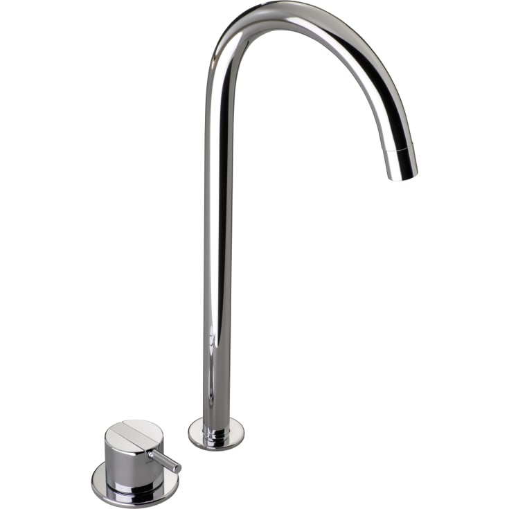 Vola 590V servantbatteri, høy modell, 355 mm tut, svingbar, rustfritt stål