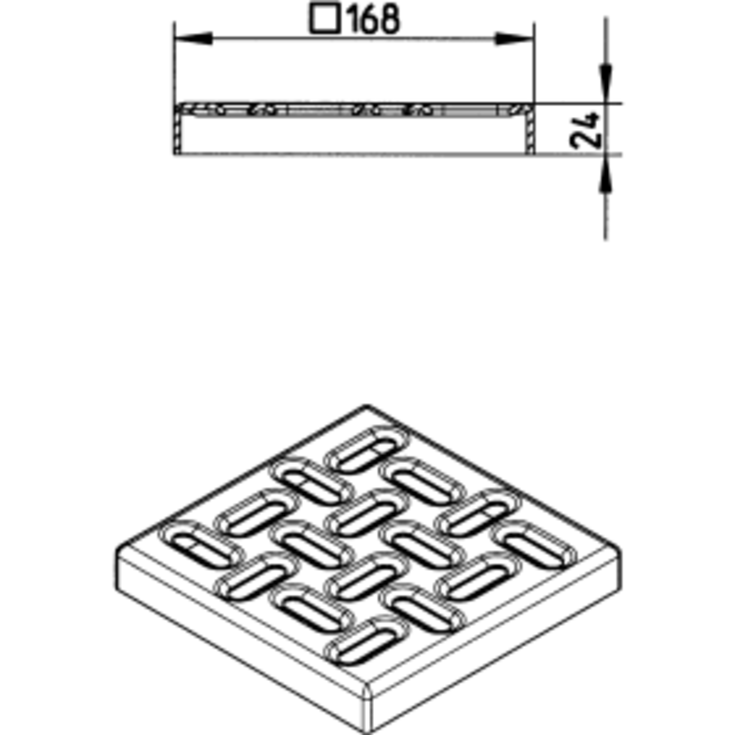 BLÜCHER kasserist til BLÜCHER 200 x 200 mm industriafløb, 1,5 t