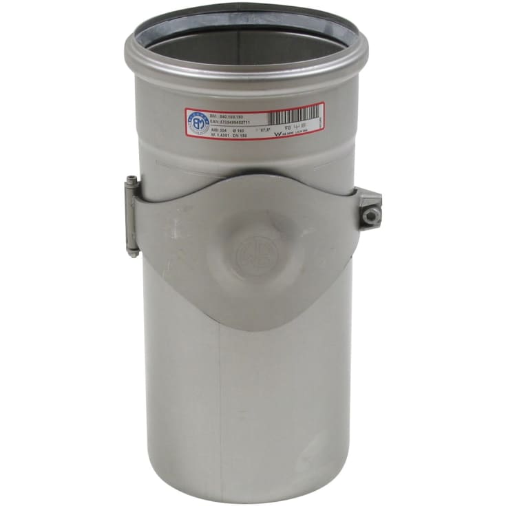160 mm Rør med renseadgang rustfri AISI304/EN1.4301 BLÜCHER