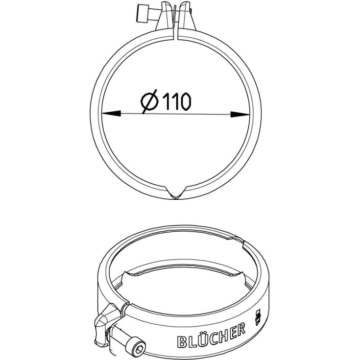 110 mm Låsebøjle AISI316L/EN1.4404 BLÜCHER