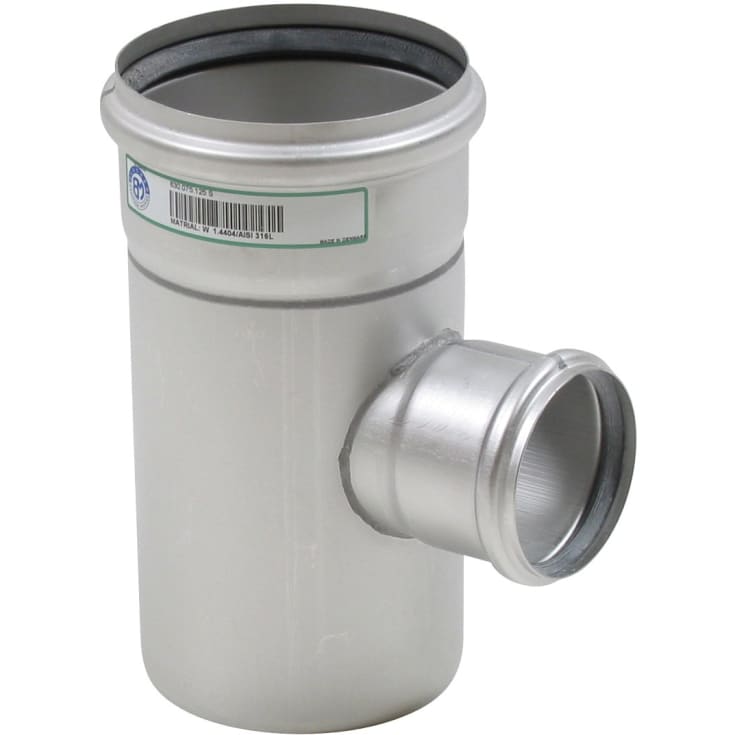 Ø 125 x 75 mm x 87,5° Grenrør rustfritt stål AISI304/EN1.4301 BLÜCHER