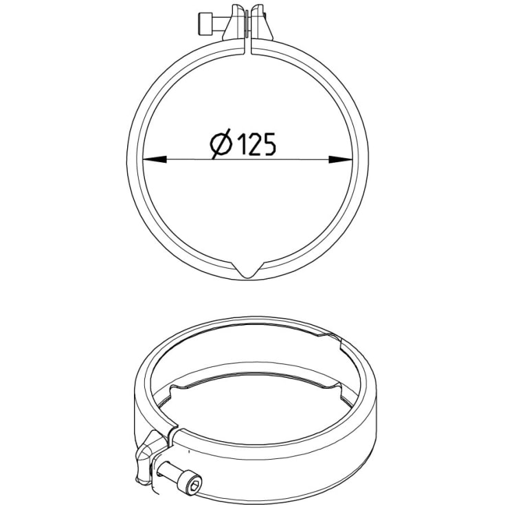 125 mm Låsebøjle rustfri AISI304/EN1.4301 BLÜCHER