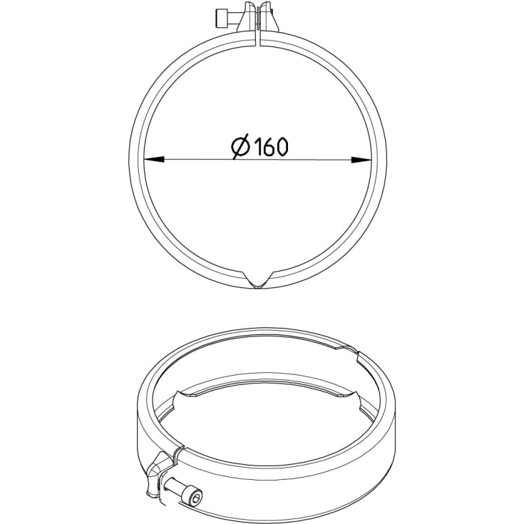 160 mm Låsebøjle rustfri AISI304/EN1.4301 BLÜCHER
