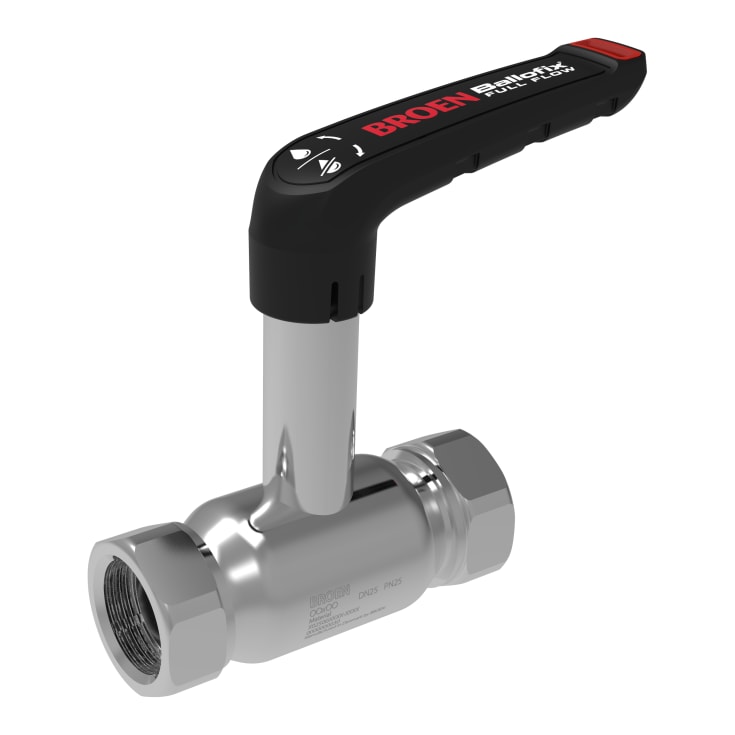 Broen Ballofix Full Flow RF 1 1/2xG1 1/2 DN40 høy spindel.
