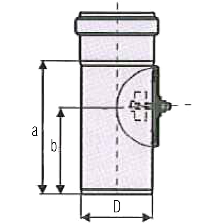 ACO 110 mm rengöringsrör rostfritt AISI 304