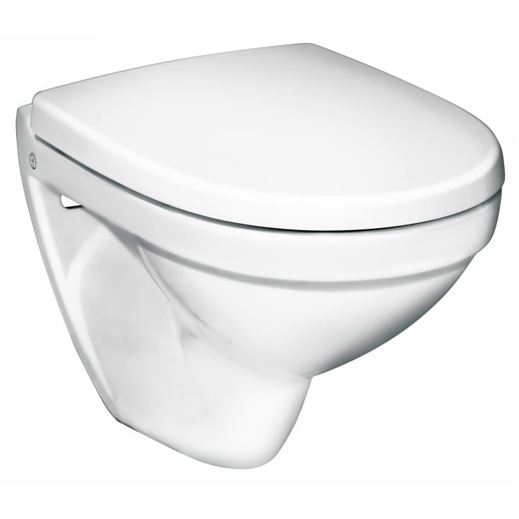 Gustavsberg Nautic 5530 væghængt toilet, rengøringsvenlig, hvid