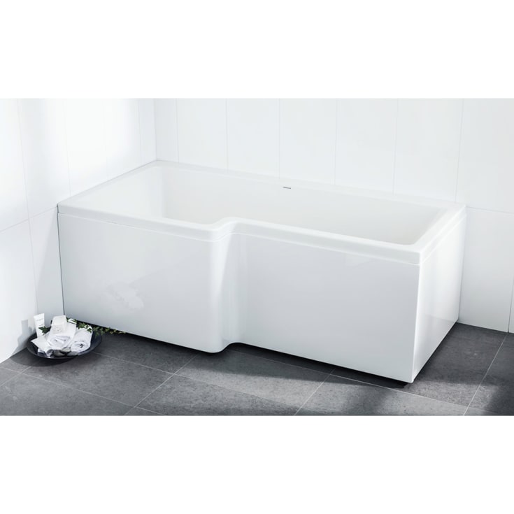 Svedbergs Torne dusjbadekar, 170x70/85 cm, venstre, hvit