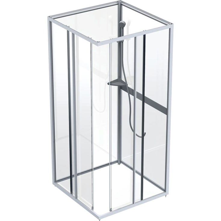 Contura Shower Next NKH brusekabine overdel, skydedør, 80x80 cm, klart glas