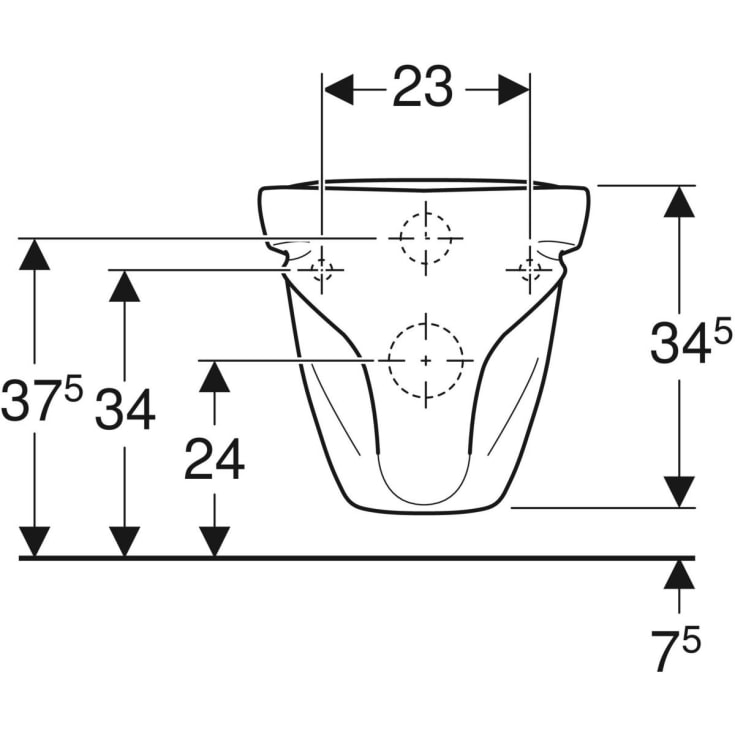 Ifö Cera 3875 væghængt toilet, hvid