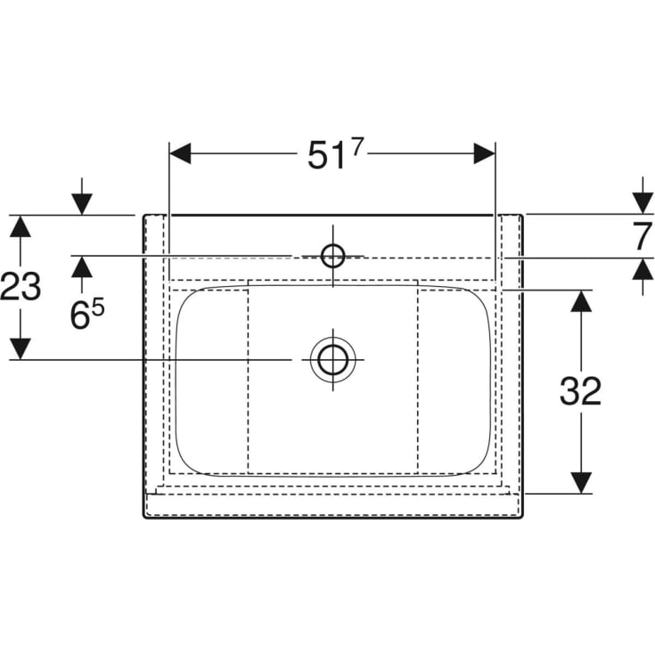 Geberit iCon möbelpaket, 60x48 cm, matt vit