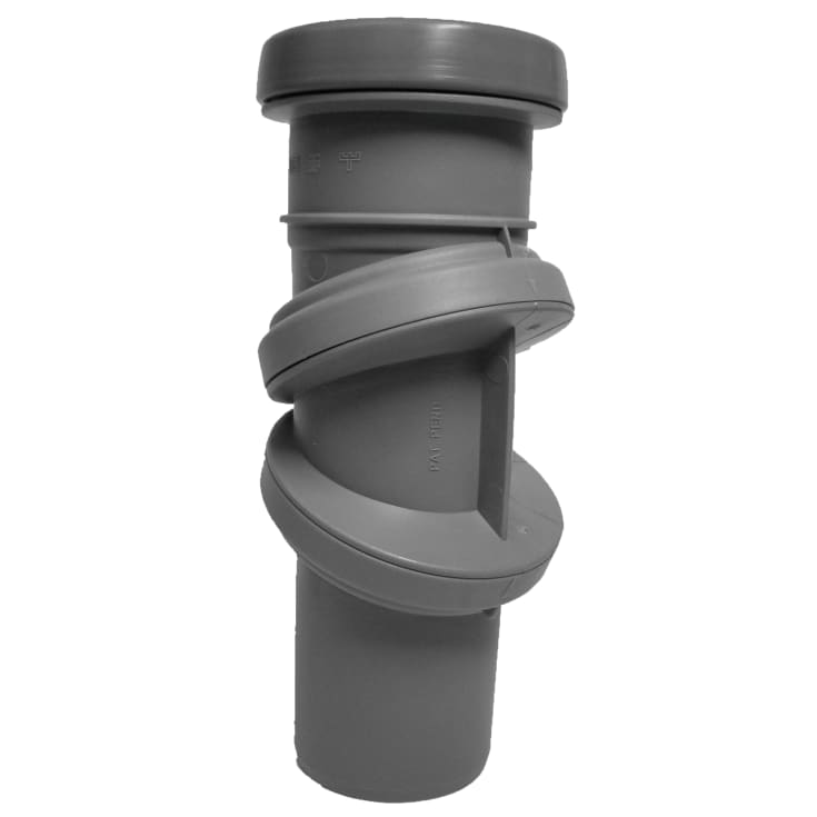 Jotiflex rørbøjning, 0-90°, Ø40 mm, drejbar, muffe, plast, grå