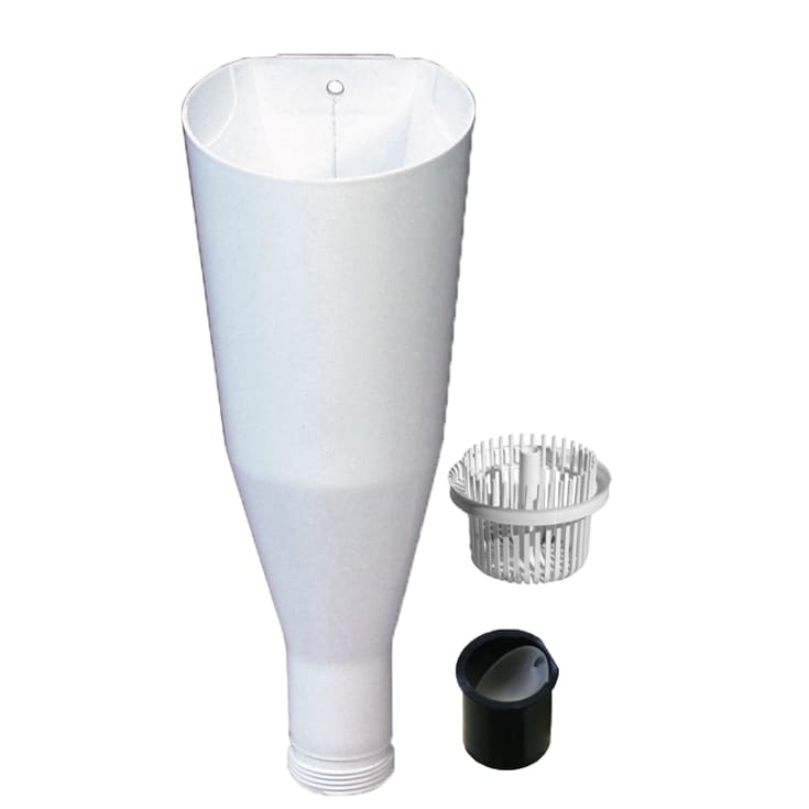 Purus spilltratt Ø40 mm x 1 1/4", luktspärr, trådsil, vit plast