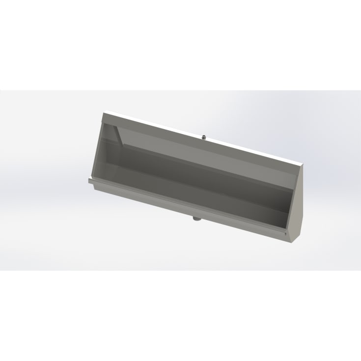 Purus V301 urinal, slipt rustfritt stål