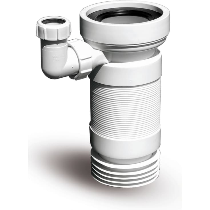 Purus Flex klosettilslutning, Ø110 mm, Ø40 mm indløb, drejelig, hvid