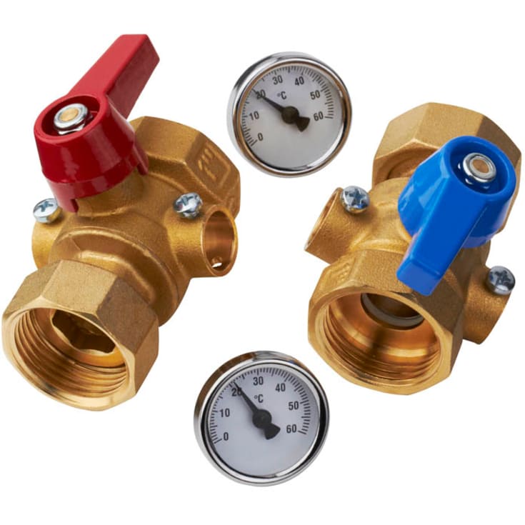 Roth kugleventilsæt 1", med termometer